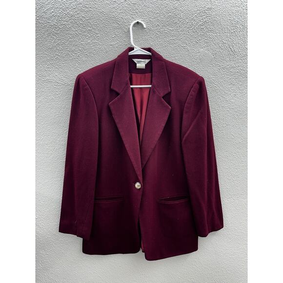 Sellecca Womens Blazer Size Unknown Red Single Button Up - Picture 1 of 10